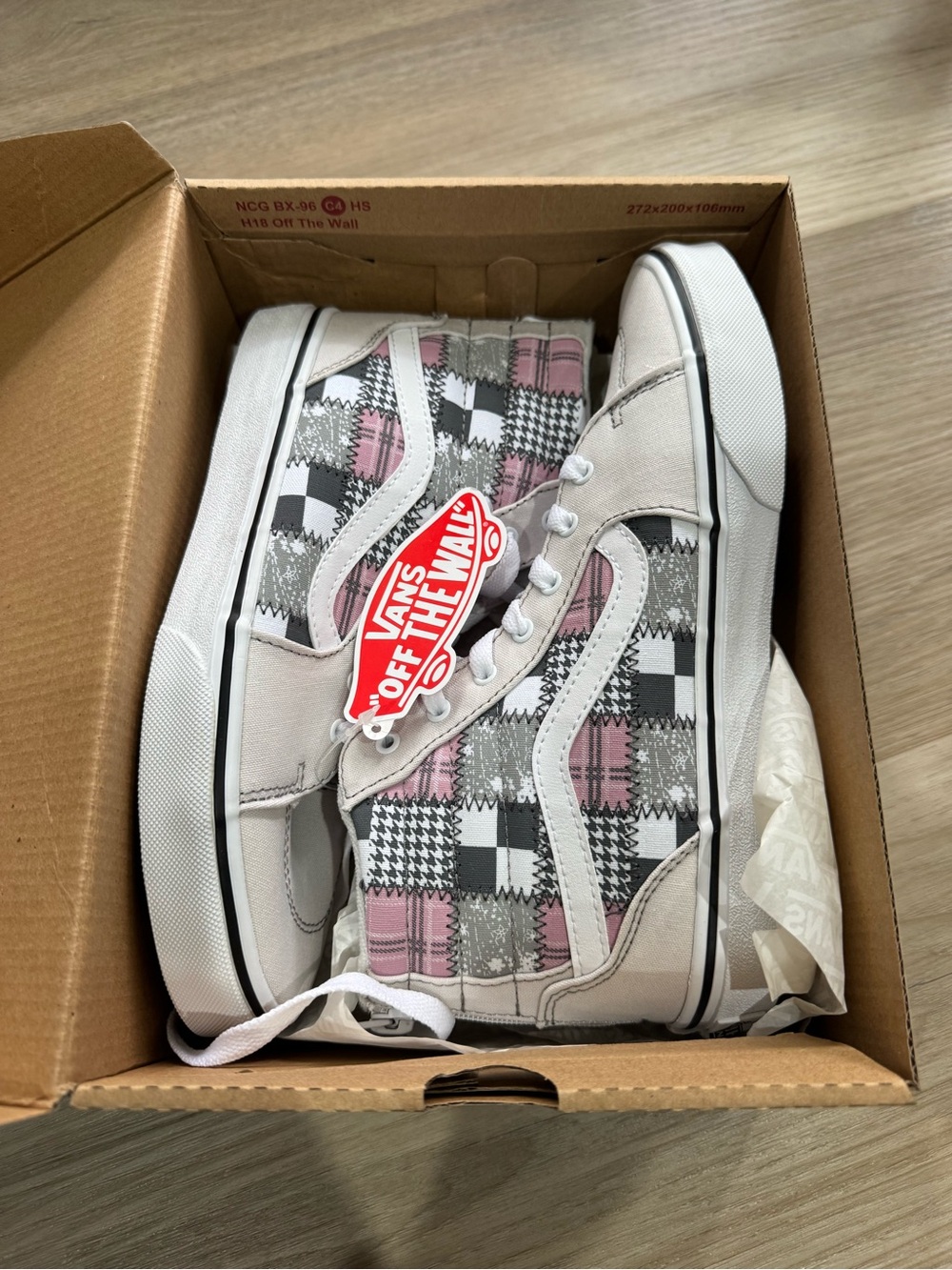 Vans Sk8-Hi Checkerboard Patchwork Sneakers